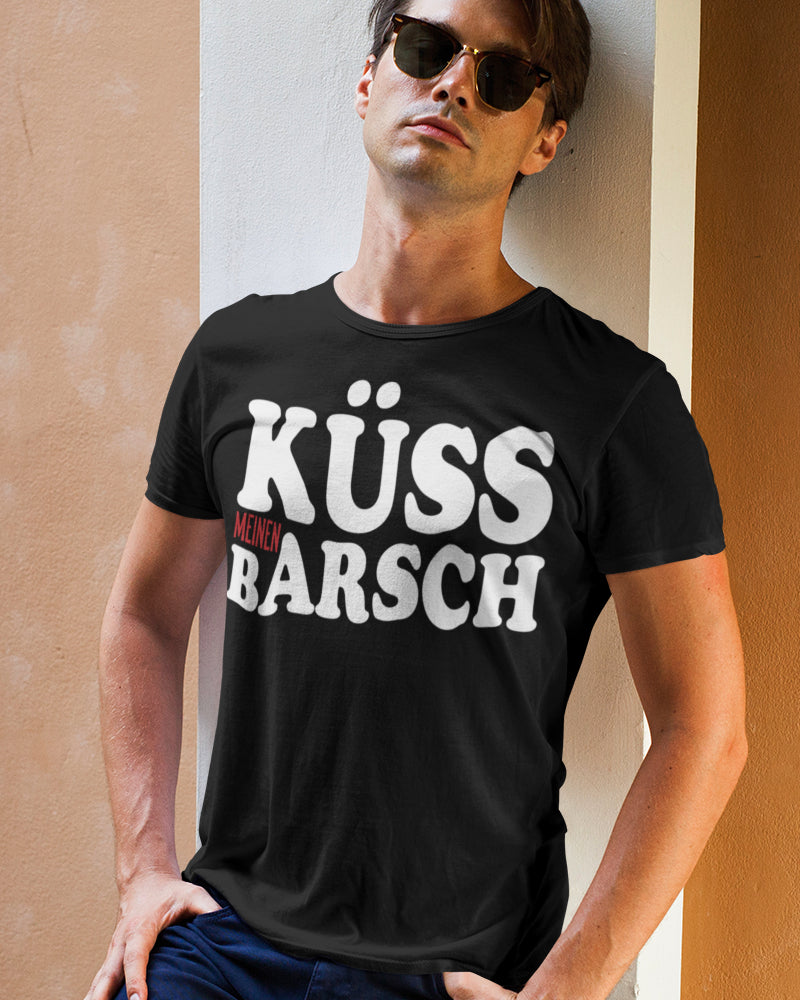 Küss meinen Barsch – Lustiges Angler T-Shirt für Männer mit zweideutigem Humor