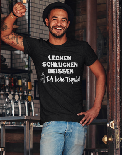 Lecken Schlucken Beissen Ich Liebe Tequila - Herren Premium Bio T-Shirt