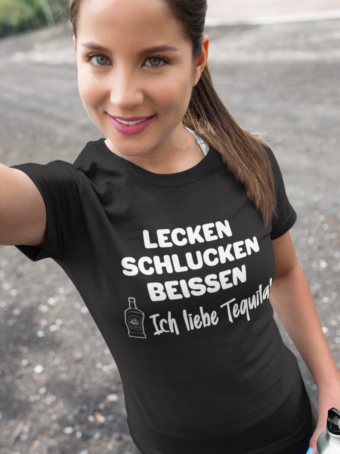 Lecken Schlucken Beissen Ich Liebe Tequila - Damen Premium Bio T-Shirt