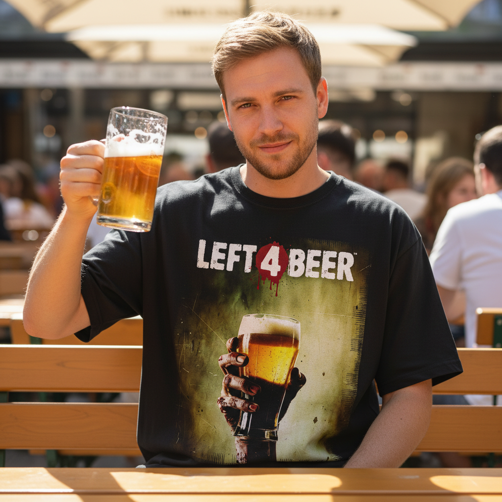 Left 4 Beer Left 4 Dead - Jack and Jones Oversize T-Shirt