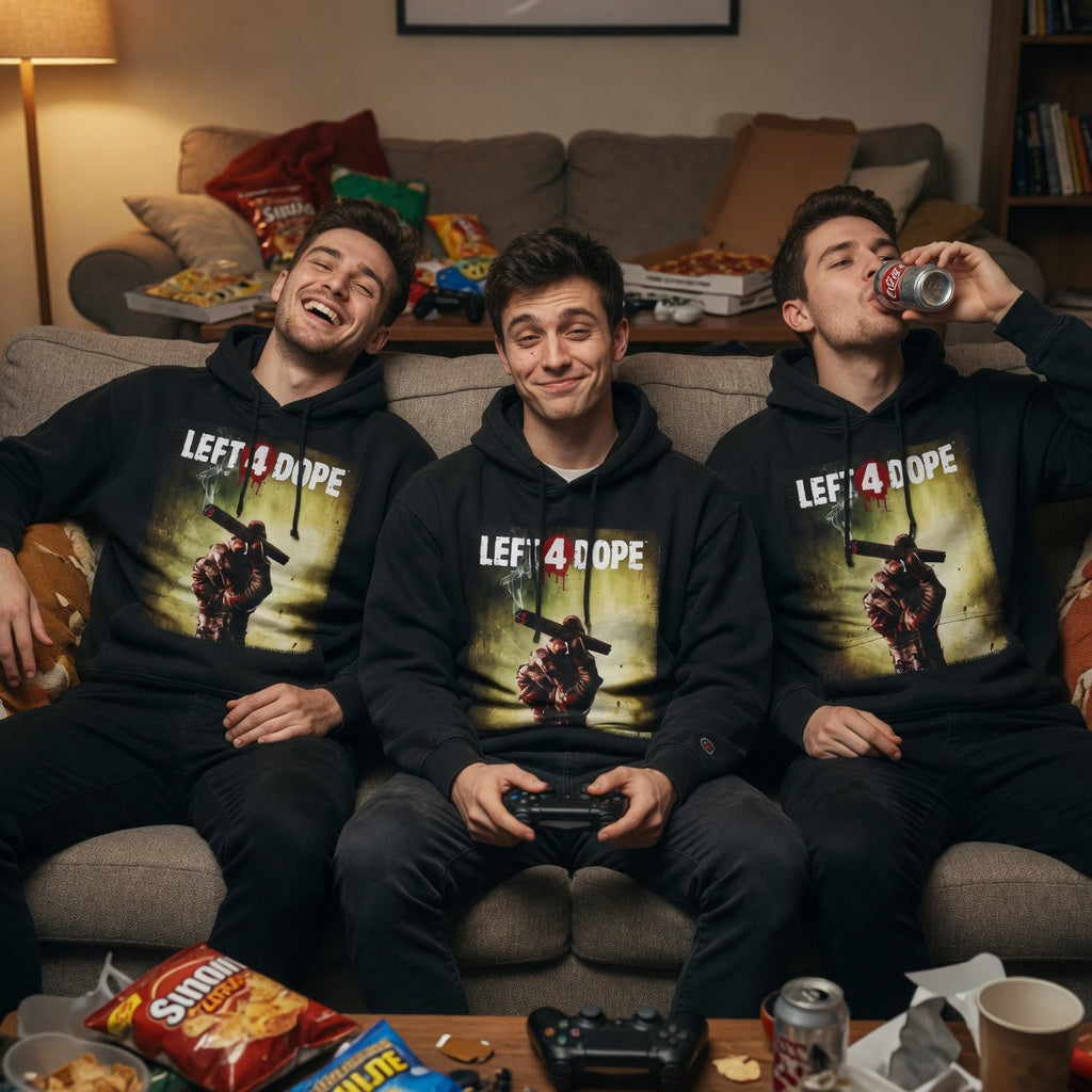 Left 4 Dope Left 4 Dead Zombie Joint Weed - Herren Premium Bio Hoodie