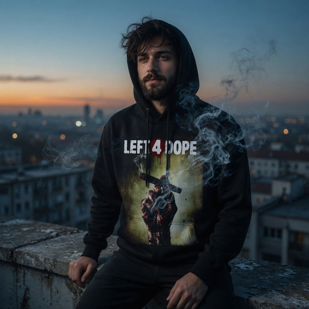 Left 4 Dope Left 4 Dead Zombie Joint Weed - Herren Premium Bio Hoodie