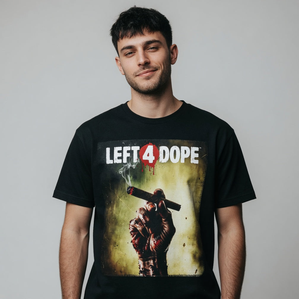 Left 4 Dope Left 4 Dead Zombie Joint Weed - Herren Premium Bio T-Shirt