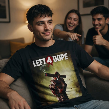 Left 4 Dope Left 4 Dead Zombie Joint Weed - Herren Premium Bio T-Shirt