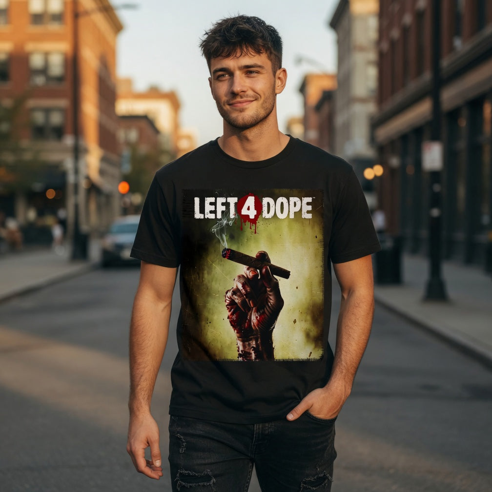 Left 4 Dope Left 4 Dead Zombie Joint Weed - Herren Premium Bio T-Shirt