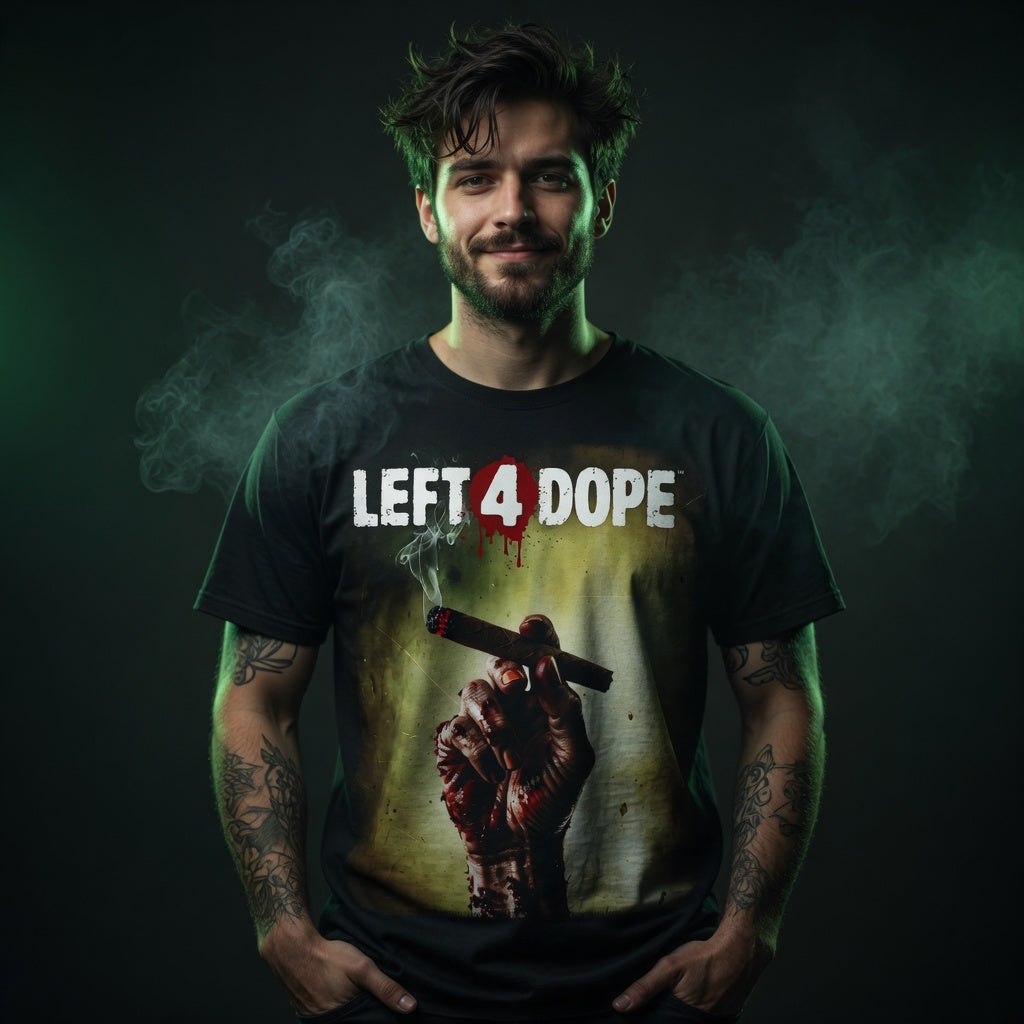 Left 4 Dope Left 4 Dead Zombie Joint Weed - Herren T-Shirt