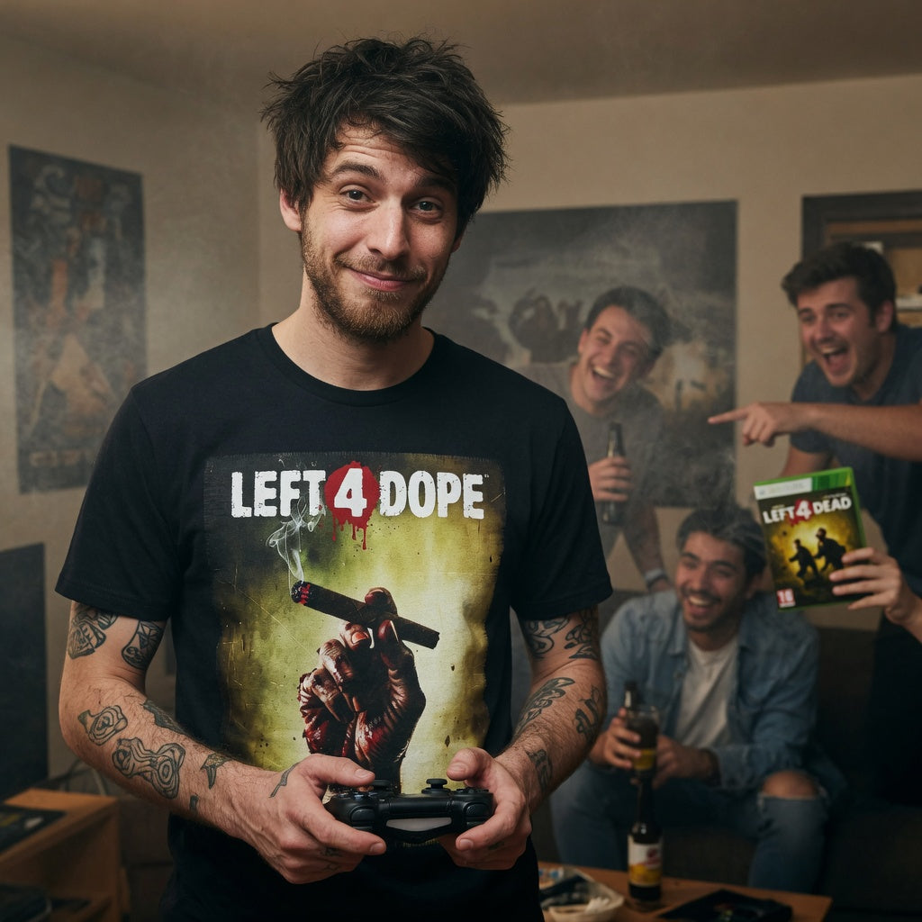 Left 4 Dope Left 4 Dead Zombie Joint Weed - Herren T-Shirt