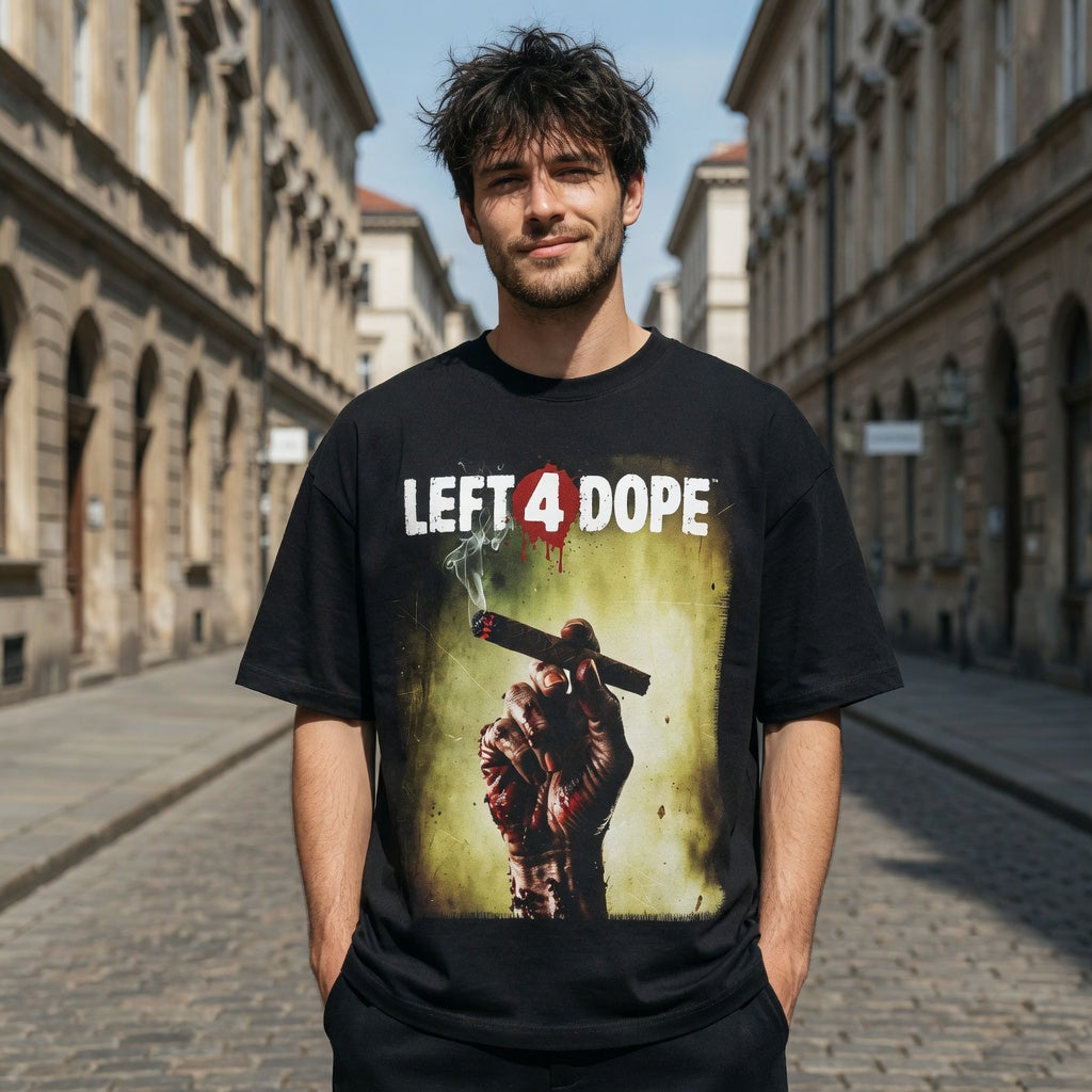 Left 4 Dope Left 4 Dead Zombie Joint Weed - Jack and Jones Oversize T-Shirt