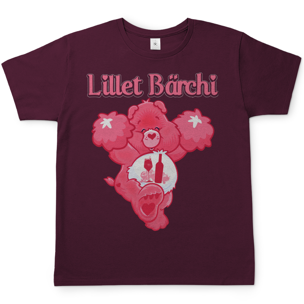 Lillet Bärchi Glücksbärchi Herren Shirt in Burgundy Rot