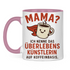Mama? Überlebenskünstlerin auf Koffeinbasis Tasse zweifarbig in rosa
