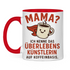 Mama? Überlebenskünstlerin auf Koffeinbasis Tasse zweifarbig in rot