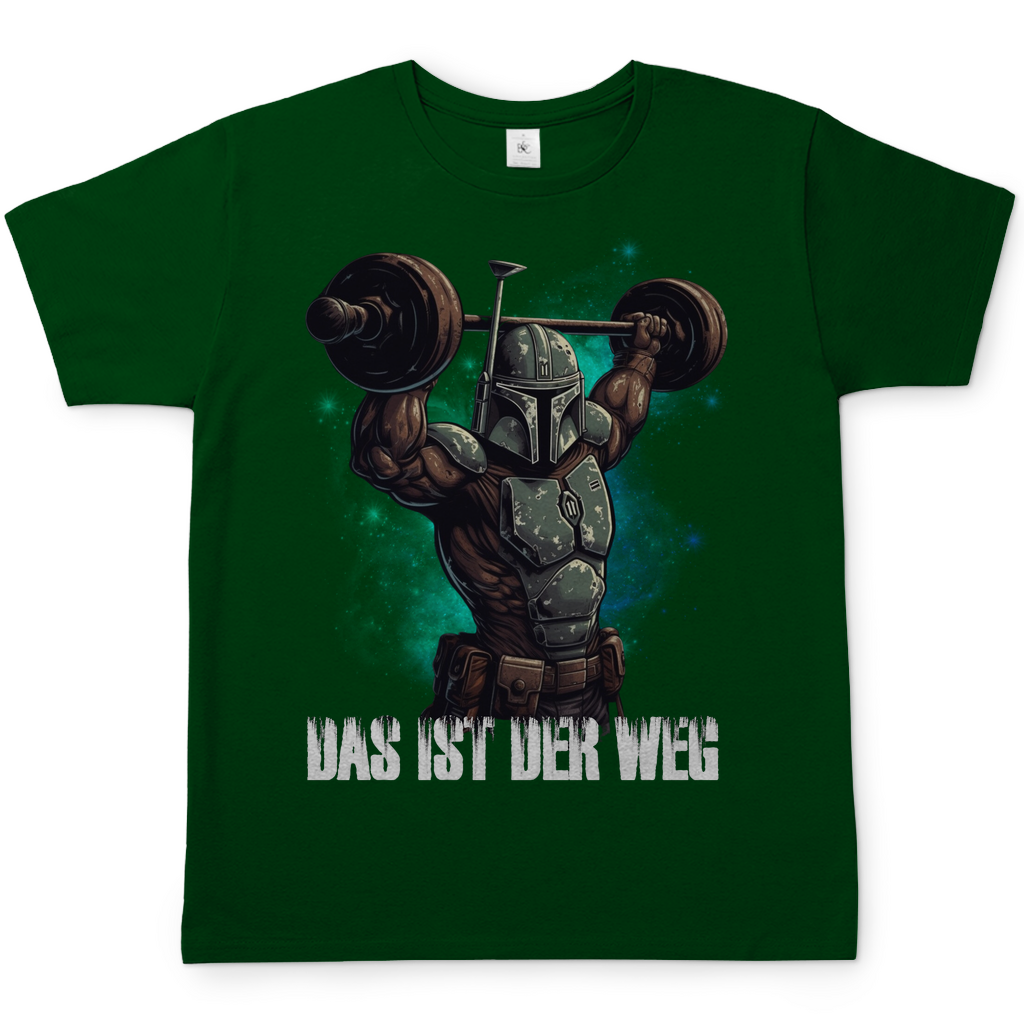 Mandalorianer Gym Herren Shirt in Bottle Grün