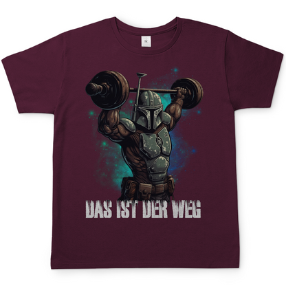 Mandalorianer Gym Herren Shirt in Burgundy Rot