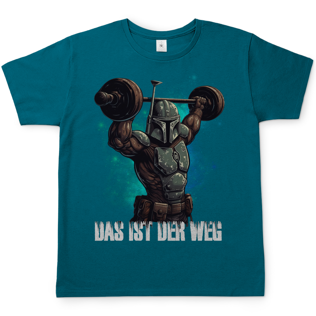 Mandalorianer Gym Herren Shirt in Diva Blau