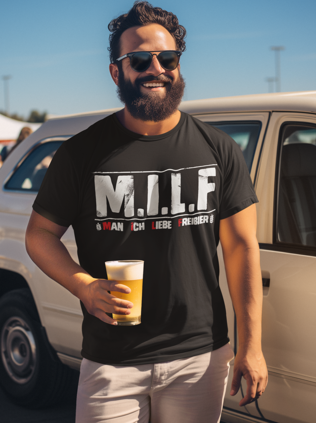 M.I.L.F Man ich liebe Freibier - Herren Premium Bio T-Shirt