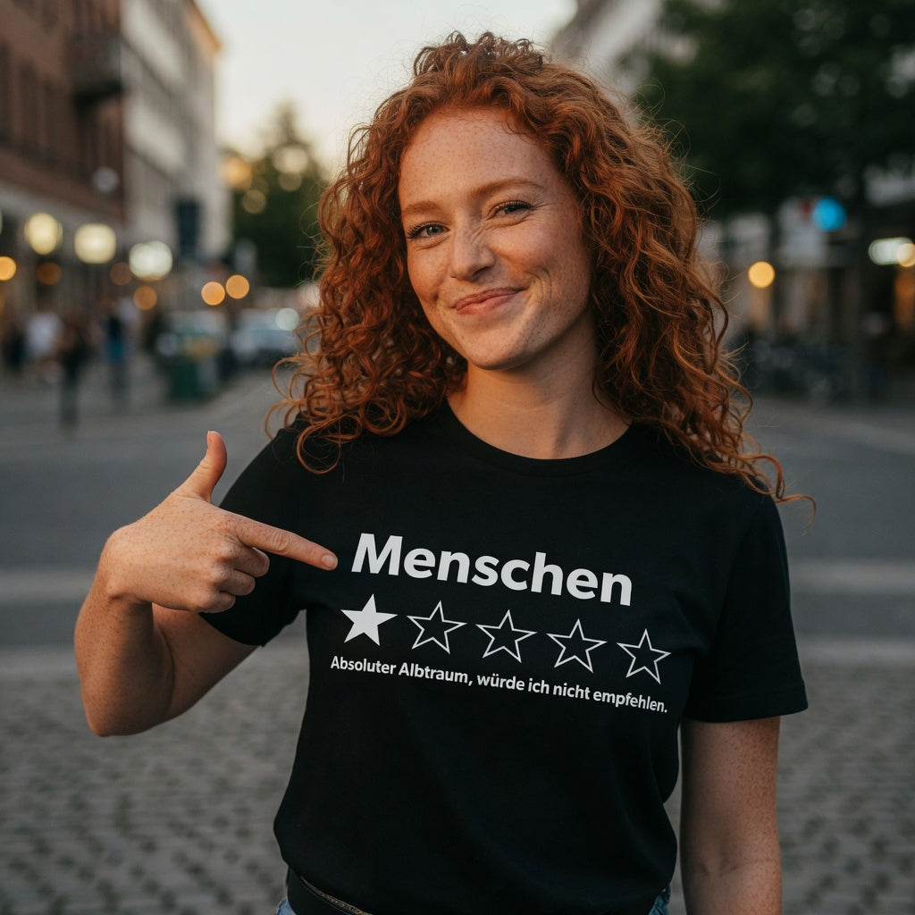 Menschen absoluter Albtraum würde ich nicht empfehlen - Damen Premium Bio T-Shirt
