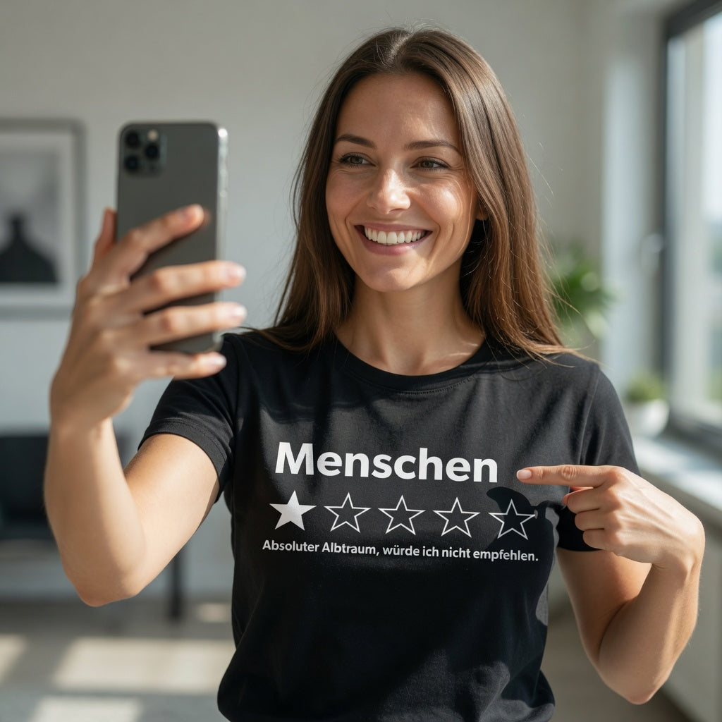 Menschen absoluter Albtraum würde ich nicht empfehlen - Damen Premium Bio T-Shirt