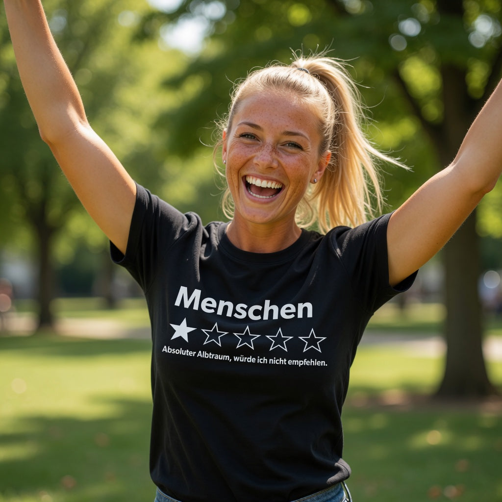 Menschen absoluter Albtraum würde ich nicht empfehlen - Damen Premium Bio T-Shirt