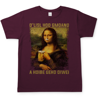 Mona Lisa Bier Herren Shirt in burgundy rot
