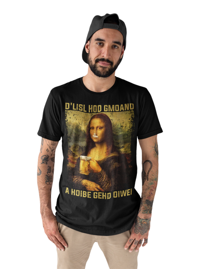 Mona Lisa Bier Herren Shirt mit Model ohne HIntergrund