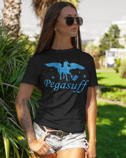 Pegasuff Shirt Damen – Lustiges Pegasus Design mit Bierkrug und Suffwitz