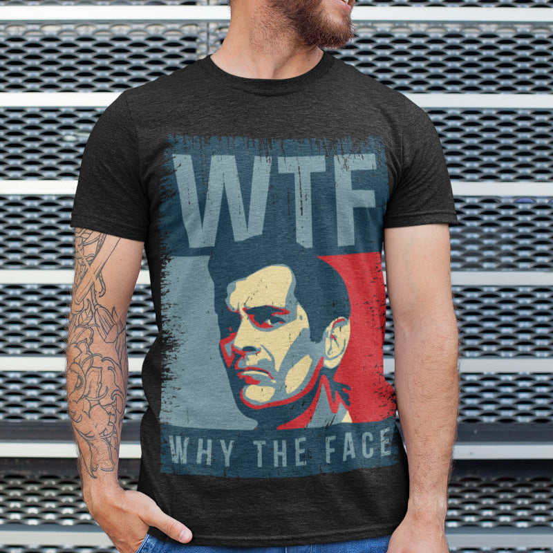 WTF Why the Face Shirt Phil Dunphy Modern Family Herren Funshirt Meme Grafik