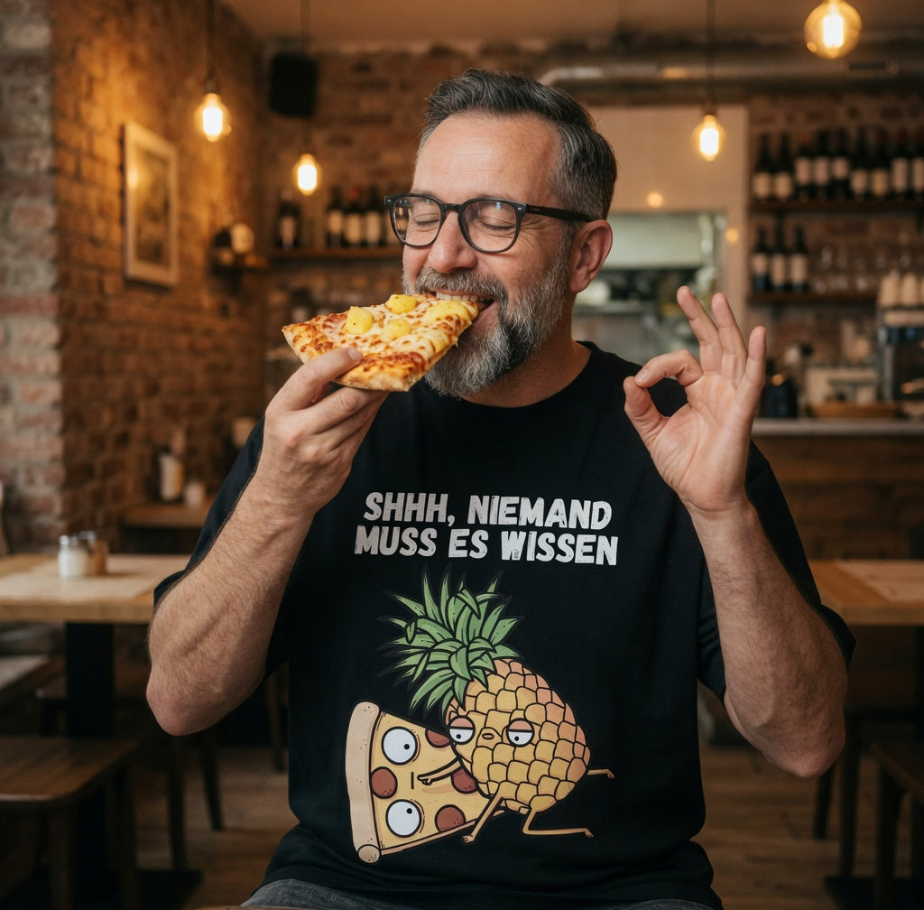 Pizza Hawaii Shhh niemand muss es wissen - Jack and Jones Oversize T-Shirt