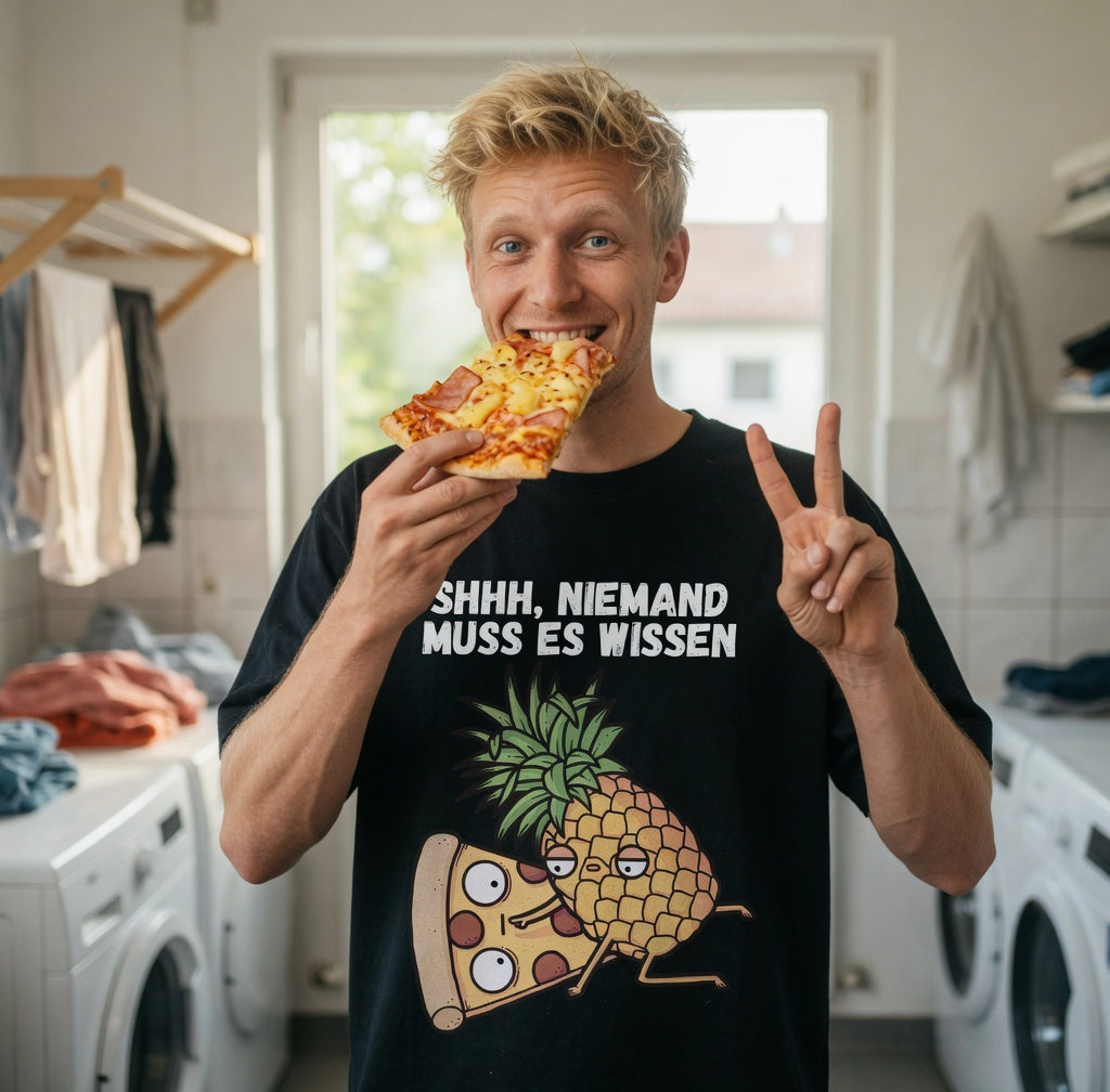 Pizza Hawaii Shhh niemand muss es wissen - Jack and Jones Oversize T-Shirt
