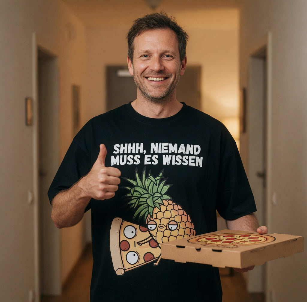 Pizza Hawaii Shhh niemand muss es wissen - Jack and Jones Oversize T-Shirt