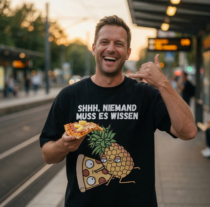 Pizza Hawaii Shhh niemand muss es wissen - Jack and Jones Oversize T-Shirt