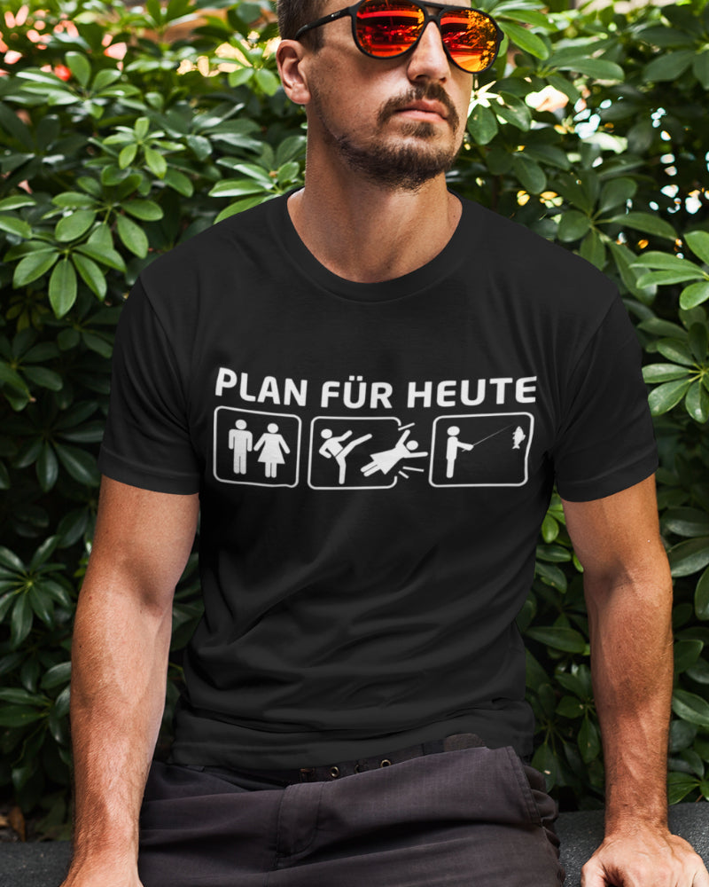 Angler Shirt Herren – Plan für heute Frau rauswerfen und Angeln Fun Spruch