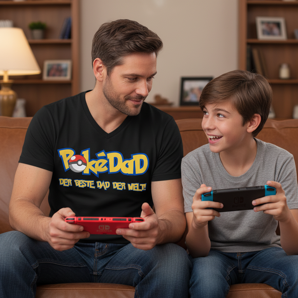Pokedad der beste Dad der Welt! - Herren V-Neck T-Shirt