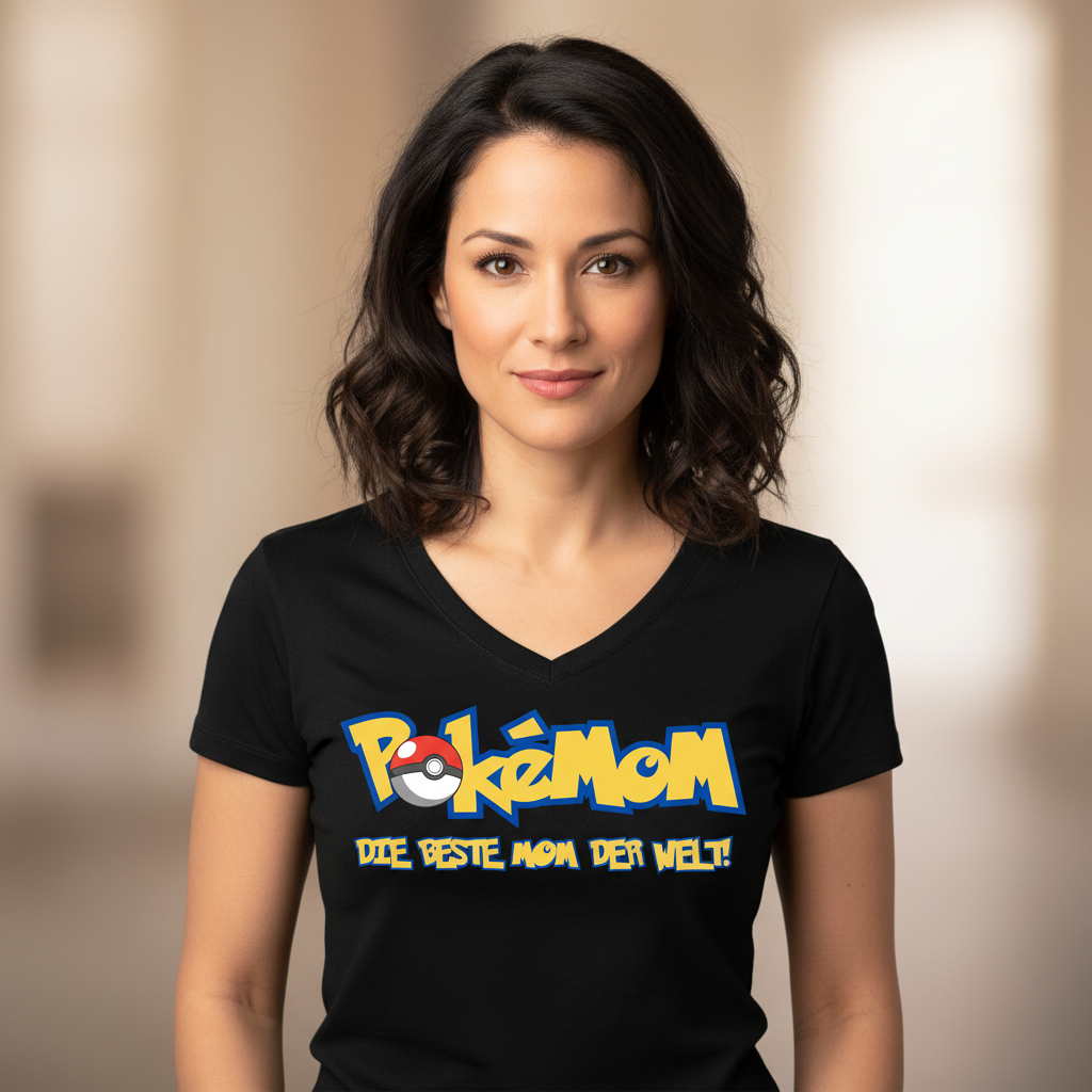 Pokemom die beste Mom der Welt! - Damen V-Neck T-Shirt