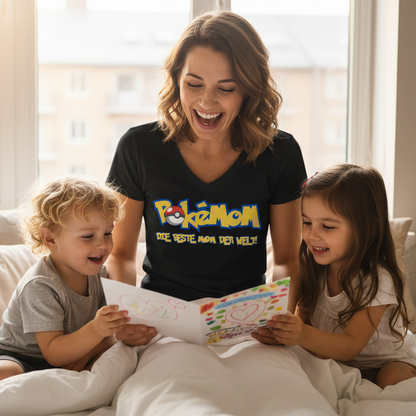 Pokemom die beste Mom der Welt! - Damen V-Neck T-Shirt