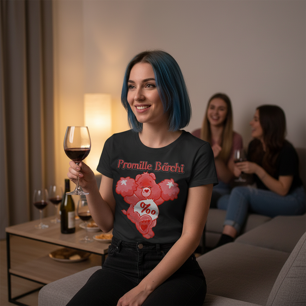 Promille Bärchi - Glücksbärchi - Damen Premium Bio T-Shirt