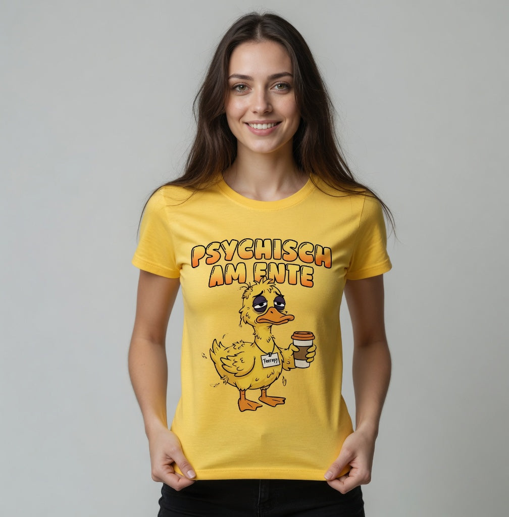 Psychisch am Ente - Damen Premium Bio T-Shirt
