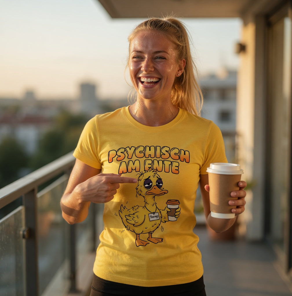 Psychisch am Ente - Damen Premium Bio T-Shirt