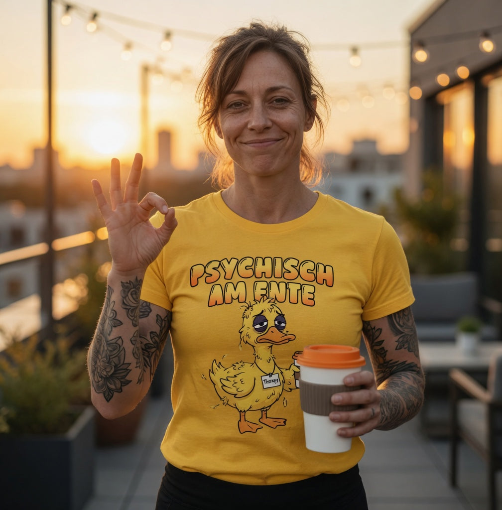 Psychisch am Ente - Damen Premium Bio T-Shirt