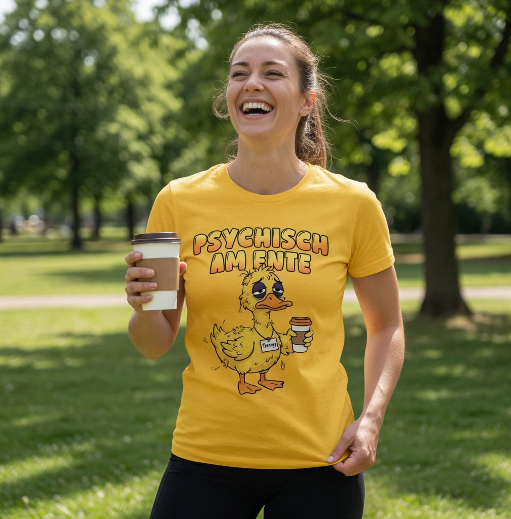 Psychisch am Ente - Damen Premium Bio T-Shirt