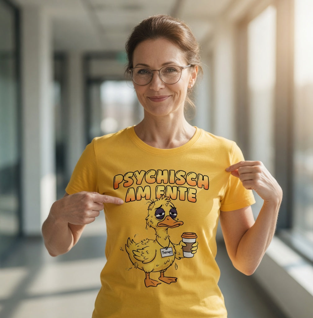 Psychisch am Ente - Damen Premium Bio T-Shirt