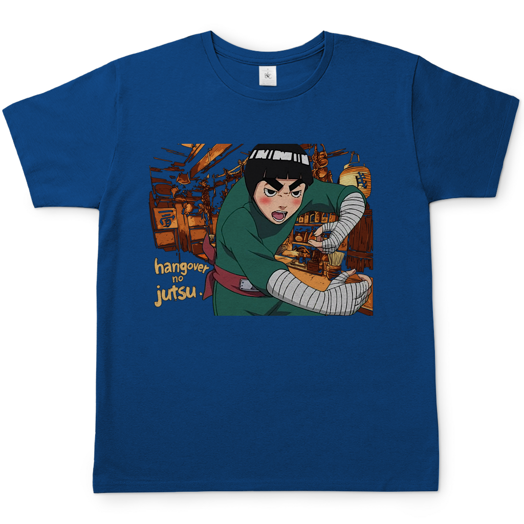 Rock Lee Naruto Hangover no Jutsu - Herren Shirt Royal Blue