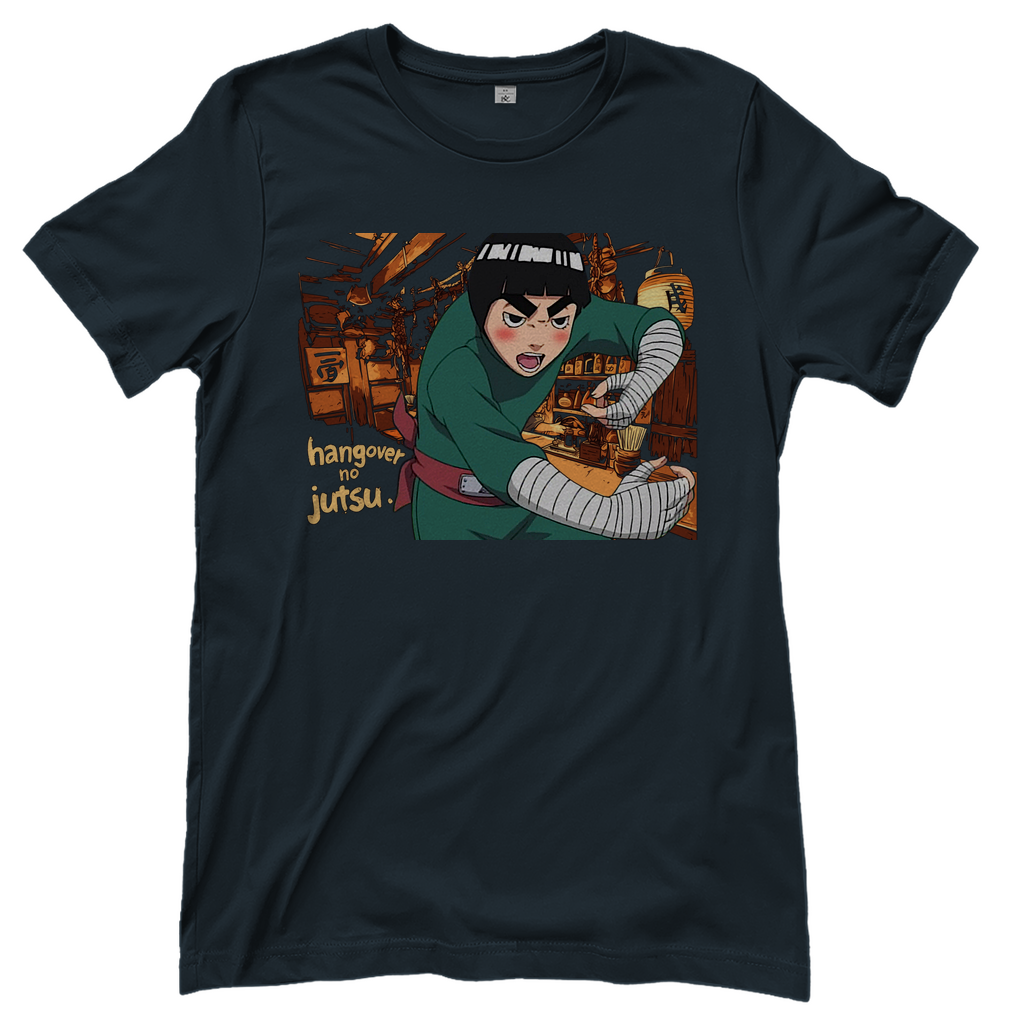 Rock Lee Naruto Hangover no Jutsu - Damenshirt Dark Grey Solid