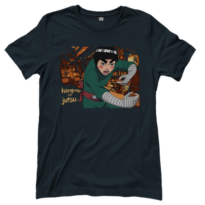 Rock Lee Naruto Hangover no Jutsu Damenshirt in Grau