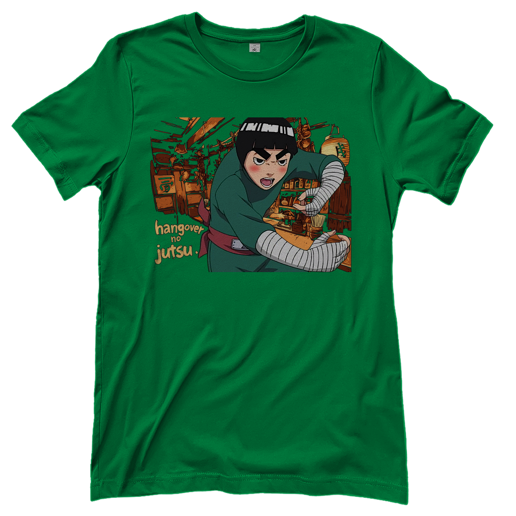 Rock Lee Naruto Hangover no Jutsu Damenshirt in Kelly Grün