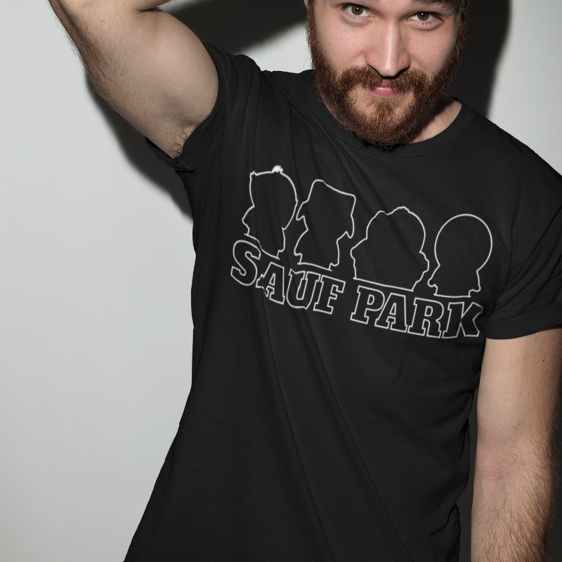 South Park Funshirt Herren – Sauf Park Motiv für Bierfreunde und Serienfans