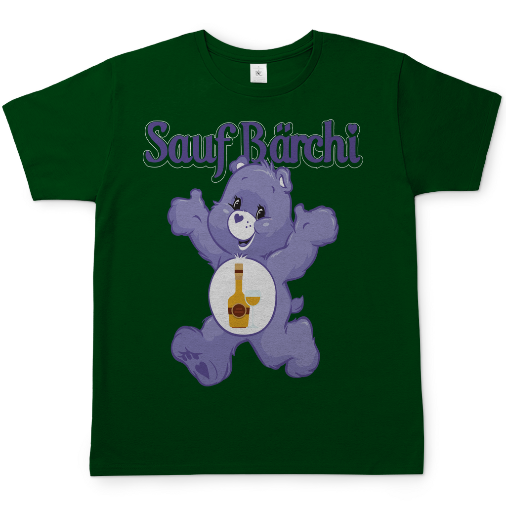 Sauf Bärchi - Glücksbärchi - Herren Shirt Bottle Green