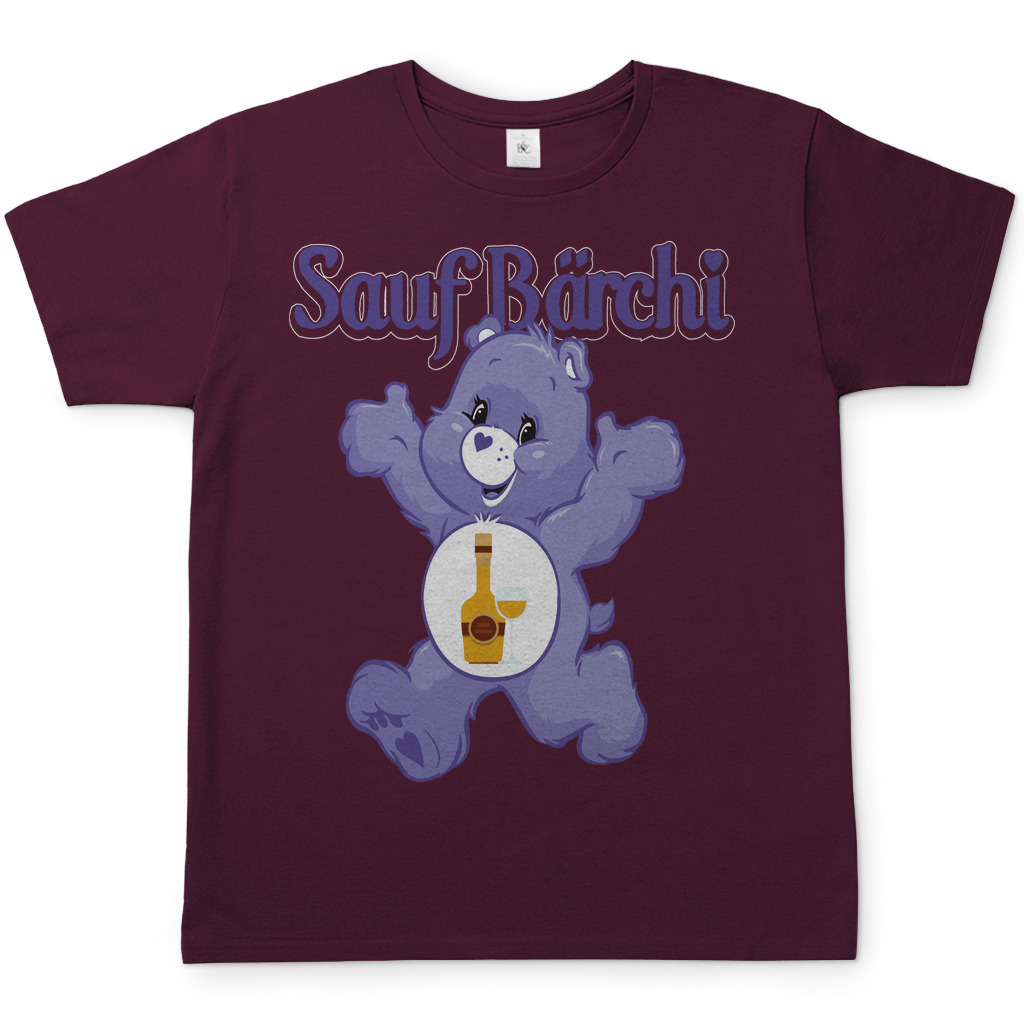 Sauf Bärchi - Glücksbärchi - Herren Shirt Burgundy