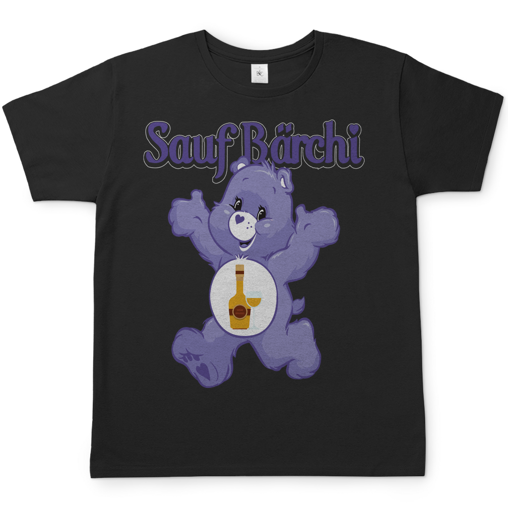 Sauf Bärchi - Glücksbärchi - Herren Shirt Black