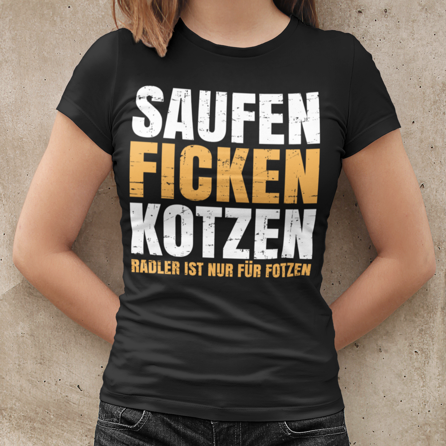 Saufen Ficken Kotzen Radler ist für Fotzen - Damen Premium Bio T-Shirt