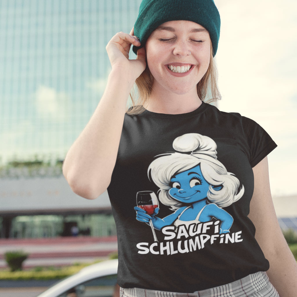 Saufi Schlumpfine Grafik - Damenshirt